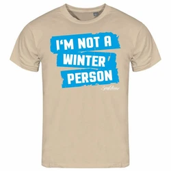 deinshirt Print-Shirt Herren T-Shirt Im not a winter person Funshirt Braun/Weiß/Hellblau/Beige