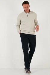 Buratti Sweatshirt Regular Fit Khaki/Beige/Grau/Braun