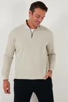 Buratti Sweatshirt Regular Fit Khaki/Beige/Grau/Braun