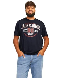 Jack & Jones Print-Shirt Dunkelblau/Blau