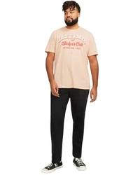 Jack & Jones Print-Shirt T-Shirt Gelb/Gold/Braun/Beige/Schwarz