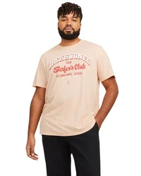 Jack & Jones Print-Shirt T-Shirt Gelb/Gold/Braun/Beige/Schwarz