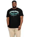 Jack & Jones Print-Shirt T-Shirt Schwarz/Dunkelgrün