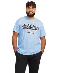 Jack & Jones Print-Shirt (2er-Pack) Blau/Hellblau/Grau