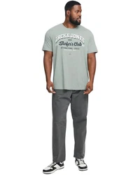 Jack & Jones Print-Shirt T-Shirt Türkis/Grau/Hellblau/Grün/Dunkelgrün