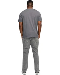 Jack & Jones Print-Shirt T-Shirt Grau/Dunkelgrün/Dunkelgrau/Hellgrau