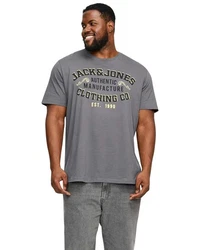 Jack & Jones Print-Shirt T-Shirt Grau/Dunkelgrün/Dunkelgrau/Hellgrau