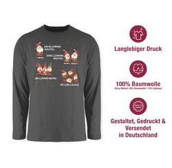 Shirtracer Rundhalsshirt Ein Glühwein Zwei Glühwein Rot/Grau/Dunkelgrau/Dunkelrot