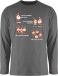 Shirtracer Rundhalsshirt Ein Glühwein Zwei Glühwein Rot/Grau/Dunkelgrau/Dunkelrot
