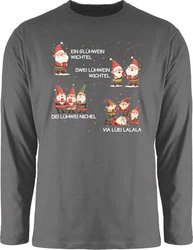 Shirtracer Rundhalsshirt Ein Glühwein Zwei Glühwein Rot/Grau/Dunkelgrau/Dunkelrot