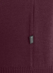 MAERZ Muenchen Pullover Stehkragen 1/1 Arm Dunkelrot/Bordeaux/Lila
