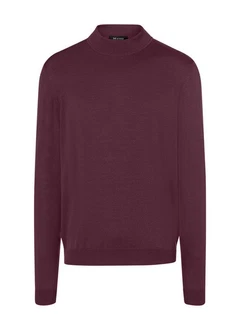 MAERZ Muenchen Pullover Stehkragen 1/1 Arm Dunkelrot/Bordeaux/Lila