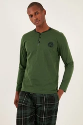 Buratti Pyjama Regular Fit (2 tlg) Grün/Dunkelgrün
