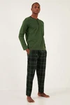 Buratti Pyjama Regular Fit (2 tlg) Grün/Dunkelgrün