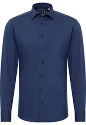 Eterna Langarmhemd SLIM FIT Dunkelblau