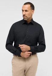Eterna Langarmhemd MODERN FIT NON IRON Schwarz/Dunkelblau