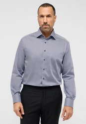 Eterna Langarmhemd COMFORT FIT NON IRON Grau/Dunkelblau/Hellblau/Blau