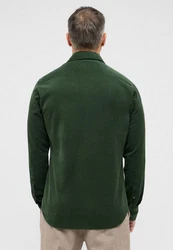 Eterna Langarmhemd SLIM FIT EASY IRON Dunkelgrün/Grün