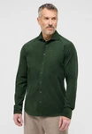 Eterna Langarmhemd SLIM FIT EASY IRON Dunkelgrün/Grün