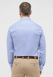 Eterna Langarmhemd SLIM FIT NON IRON Blau/Hellblau