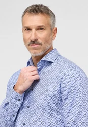 Eterna Langarmhemd SLIM FIT NON IRON Blau/Hellblau