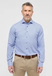 Eterna Langarmhemd SLIM FIT NON IRON Blau/Hellblau