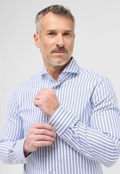 Eterna Langarmhemd SLIM FIT NON IRON Hellblau/Blau/Weiß/Dunkelblau
