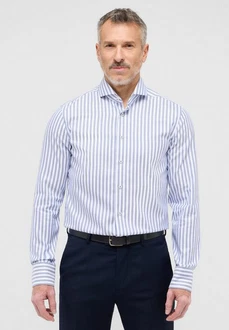 Eterna Langarmhemd SLIM FIT NON IRON Hellblau/Blau/Weiß/Dunkelblau