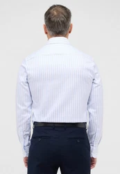 Eterna Langarmhemd SLIM FIT NON IRON Weiß/Hellblau/Dunkelblau