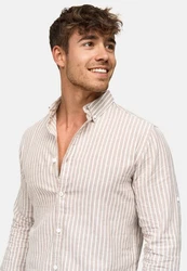 Indicode Langarmhemd Brayden Gelb/Rosa/Khaki/Beige