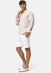 Indicode Langarmhemd Brayden Gelb/Rosa/Khaki/Beige