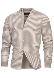Indicode Langarmhemd Brayden Gelb/Rosa/Khaki/Beige