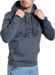 Jack & Jones Kapuzensweatshirt mit Kängurutasche Gelb/Dunkelblau/Dunkelgrau/Hellblau/Grau