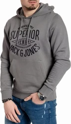 Jack & Jones Kapuzensweatshirt mit Kängurutasche Dunkelgrau/Silber/Grau/Braun