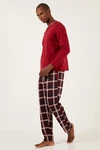 Buratti Pyjama Regular Fit (2 tlg) Dunkelrot/Bordeaux
