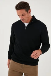 Buratti Sweatshirt Regular Fit Schwarz/Rot/Grau/Dunkelblau