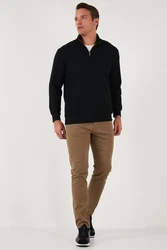 Buratti Sweatshirt Regular Fit Schwarz/Rot/Grau/Dunkelblau