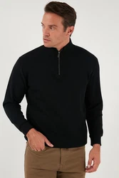 Buratti Sweatshirt Regular Fit Schwarz/Rot/Grau/Dunkelblau