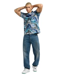 CARLO COLUCCI T-Shirt Dorn Blau/Grau