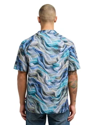 CARLO COLUCCI T-Shirt Dorn Blau/Grau