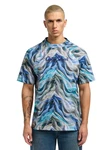 CARLO COLUCCI T-Shirt Dorn Blau/Grau