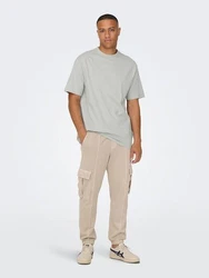 ONLY & SONS T-Shirt ONSFred (1-tlg) Khaki/Grau/Hellgrau/Beige/Hellgrün