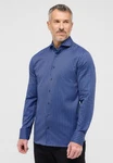 Eterna Langarmhemd SLIM FIT NON IRON Dunkelblau/Blau/Hellblau