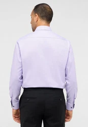 Eterna Langarmhemd COMFORT FIT NON IRON Lila/Dunkelblau