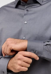 Eterna Langarmhemd MODERN FIT NON IRON Dunkelgrau/Dunkelblau/Grau/Hellgrau