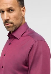 Eterna Langarmhemd MODERN FIT NON IRON Rosa/Bordeaux