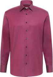 Eterna Langarmhemd MODERN FIT NON IRON Rosa/Bordeaux