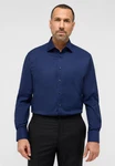 Eterna Langarmhemd MODERN FIT NON IRON Dunkelblau/Blau