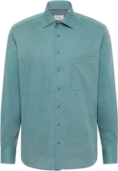 Eterna Langarmhemd COMFORT FIT NON IRON Hellblau/Grün/Türkis/Blau
