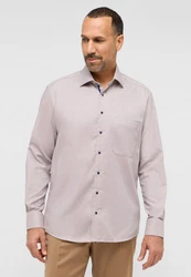 Eterna Langarmhemd COMFORT FIT NON IRON Lila/Grau/Rosa